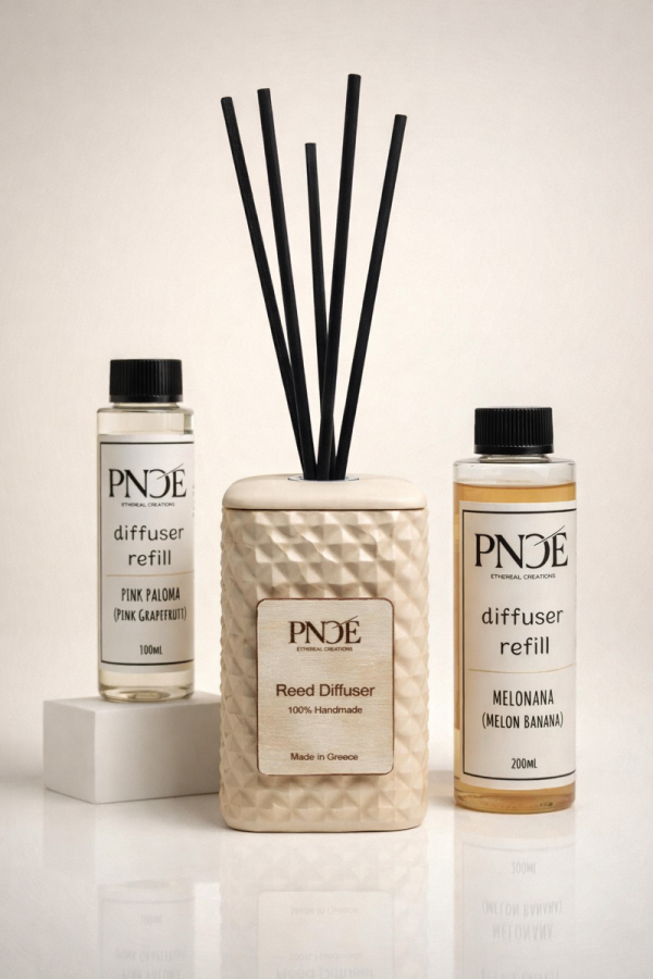 "AETHERIA " 100% Handmade Diffuser Jar - Beige