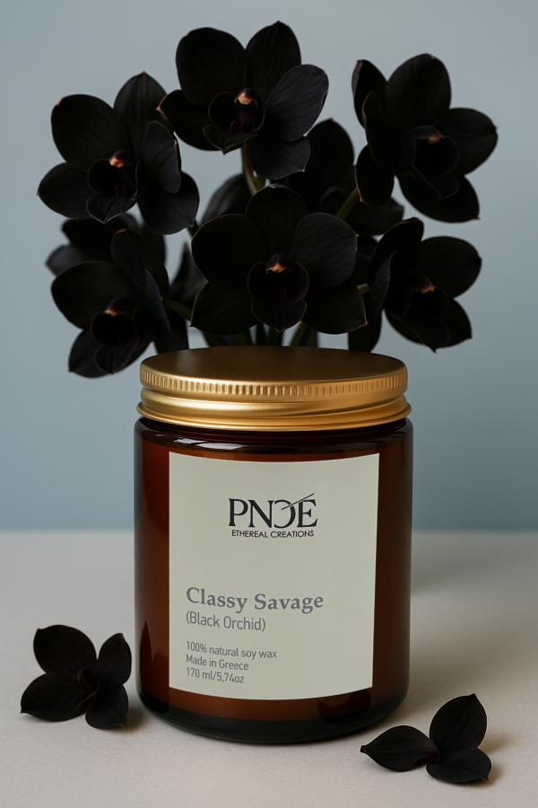 "Classy Savage" - Μαύρη Ορχιδέα 100% Natural Soy Wax 170gr