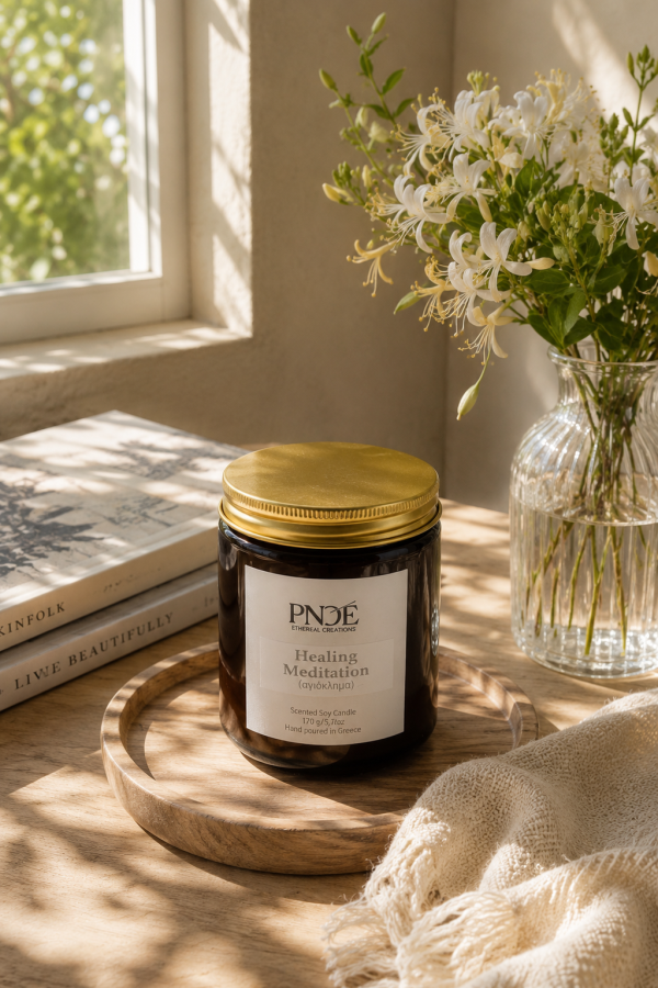 "Healing Meditation" - Αγιόκλημα  Natural Soy Candle 170gr