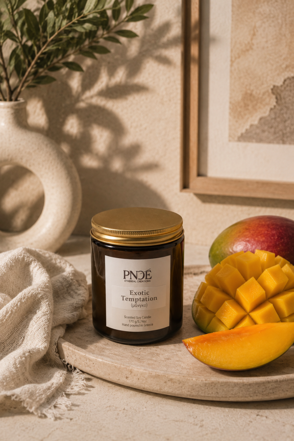 "Exotic Temptation" - Μάνγκο  Natural Soy Candle 170gr