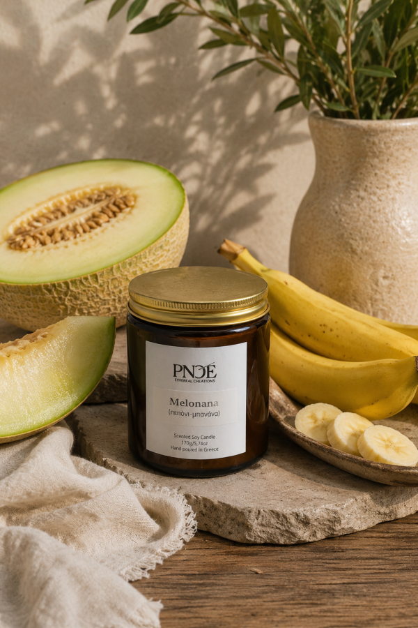 "Melonana" - Πεπόνι & Μπανάνα Natural Soy Candle 170gr