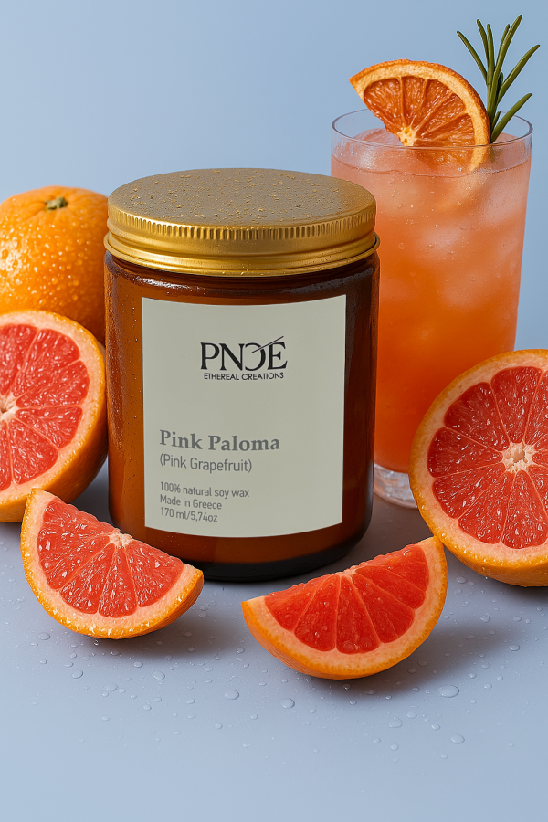 "Pink Paloma" - Ρόζ Γκρέιπφρουτ 100% Natural Soy Wax 170gr