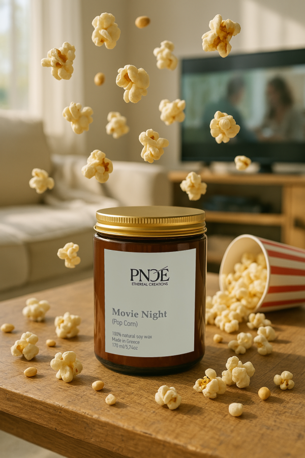 "Movie Night" - Pop Corn Βουτύρου 100% Natural Soy Wax 170gr