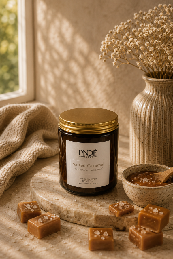 "Salted Caramel" - Αλατισμένη Καραμέλα Natural Soy Candle 170gr