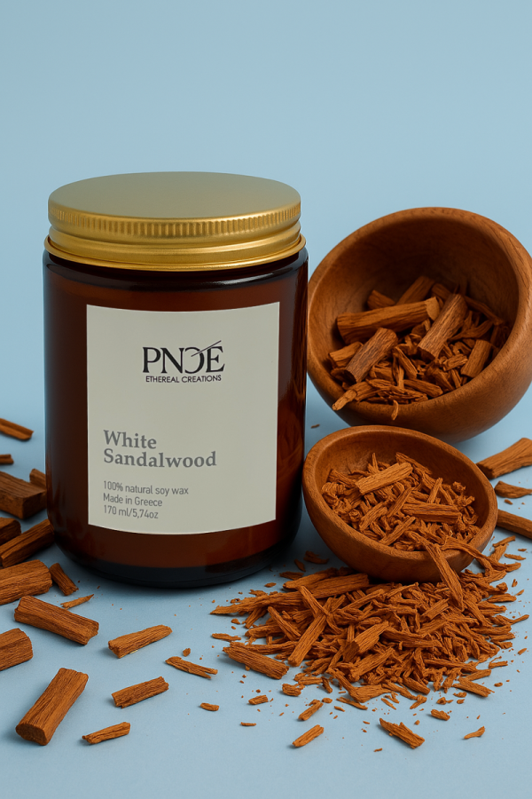 "White Sandalwood" - Σανδαλόξυλο  100% Natural Soy Wax 170gr