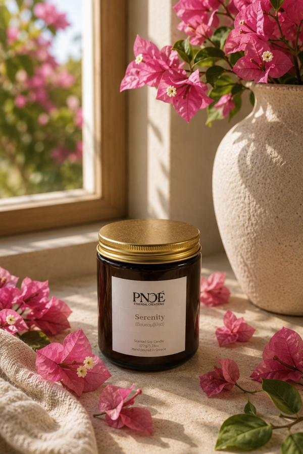 "Serenity" - Βουκαμβίλια Natural Soy Candle 170gr