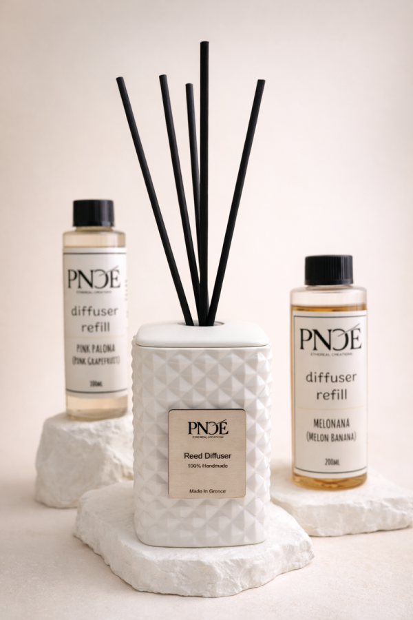 "AETHERIA " 100% Handmade Diffuser Jar - Off White