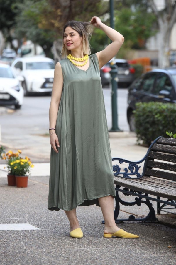 LEILA SOFT FLOWY MAXI ΦΟΡΕΜΑ