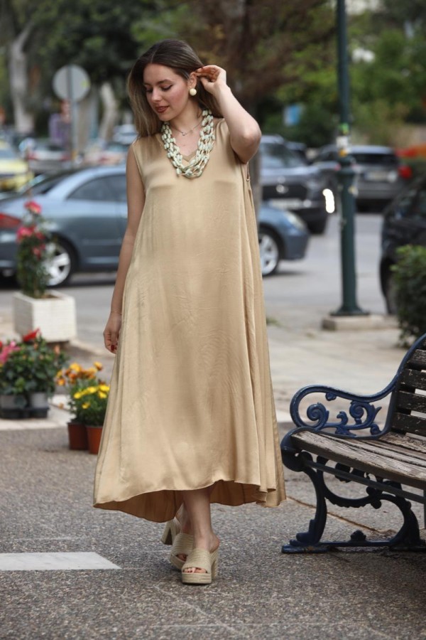 LEILA SOFT FLOWY MAXI ΦΟΡΕΜΑ