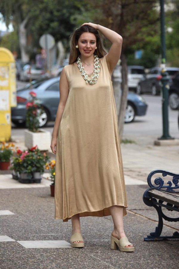 LEILA SOFT FLOWY MAXI ΦΟΡΕΜΑ