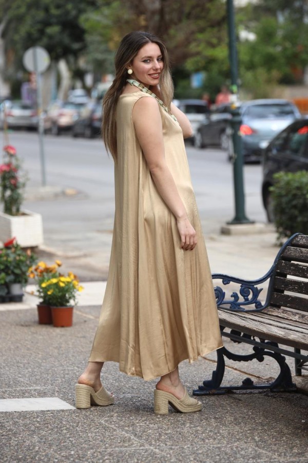 LEILA SOFT FLOWY MAXI ΦΟΡΕΜΑ