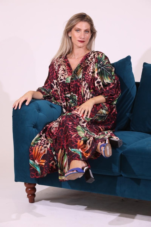 ERATO FLORAL - LEOPARD MAXI ΦΟΡΕΜΑ