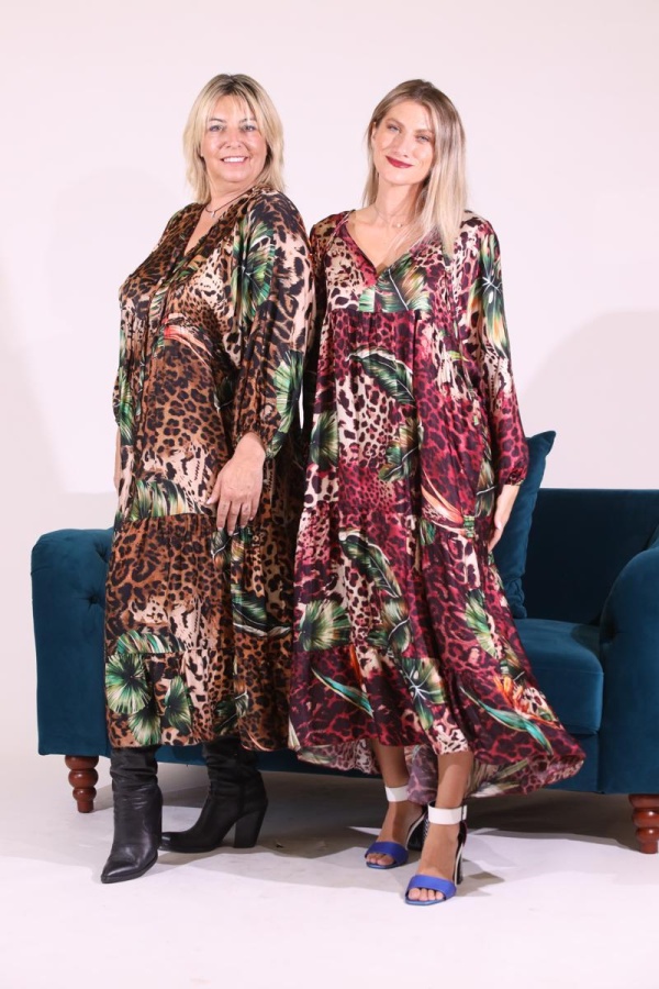 ERATO FLORAL - LEOPARD MAXI ΦΟΡΕΜΑ