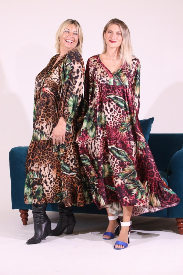 ERATO FLORAL - LEOPARD MAXI ΦΟΡΕΜΑ