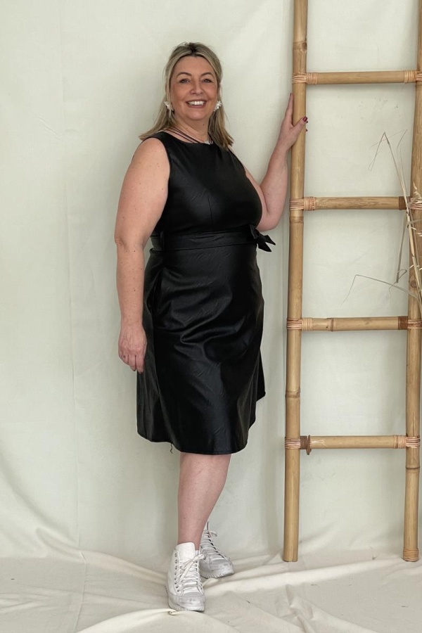 LINA ΦΟΡΕΜΑ ECO LEATHER MIDI
