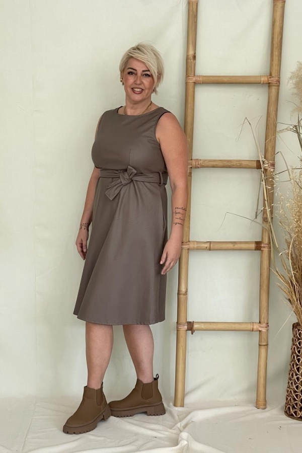 LINA ΦΟΡΕΜΑ ECO LEATHER MIDI