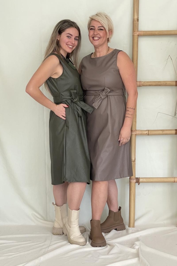 LINA ΦΟΡΕΜΑ ECO LEATHER MIDI