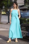 LILA POLKA DOT MAXI DRESS