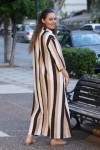 ELINA STRIPED CAFTAN DRESS MAXI