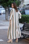 ELINA STRIPED CAFTAN DRESS MAXI