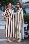 ELINA STRIPED CAFTAN DRESS MAXI