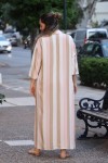 ELINA STRIPED CAFTAN DRESS MAXI