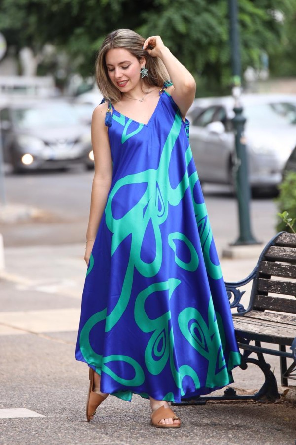 MARINA MAXI SILK DRESS
