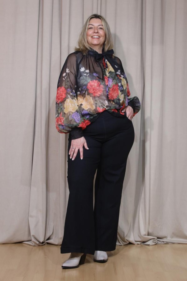 ROXY ΜΠΛΟΥΖΑ ΗΜΙΔΙΑΦΑΝΗ FLORAL