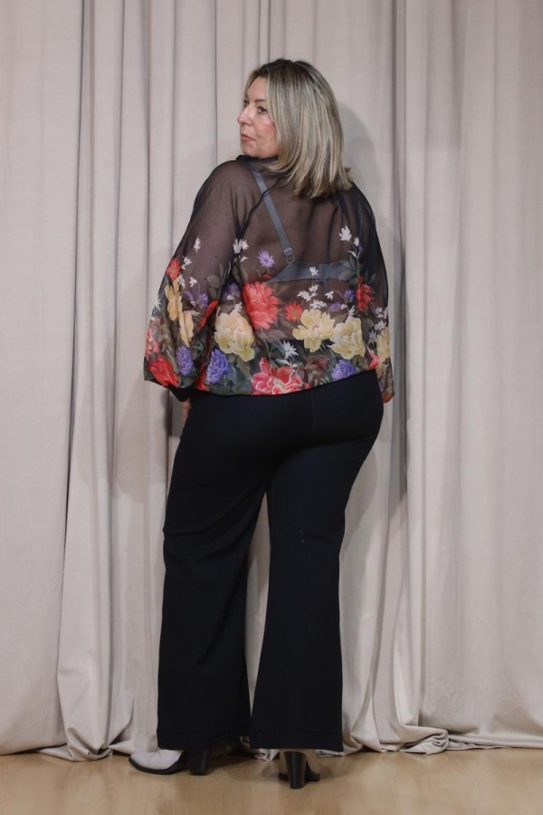 ROXY ΜΠΛΟΥΖΑ ΗΜΙΔΙΑΦΑΝΗ FLORAL