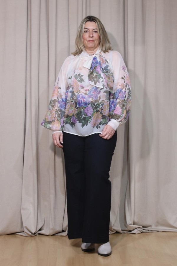 ROXY ΜΠΛΟΥΖΑ ΗΜΙΔΙΑΦΑΝΗ FLORAL