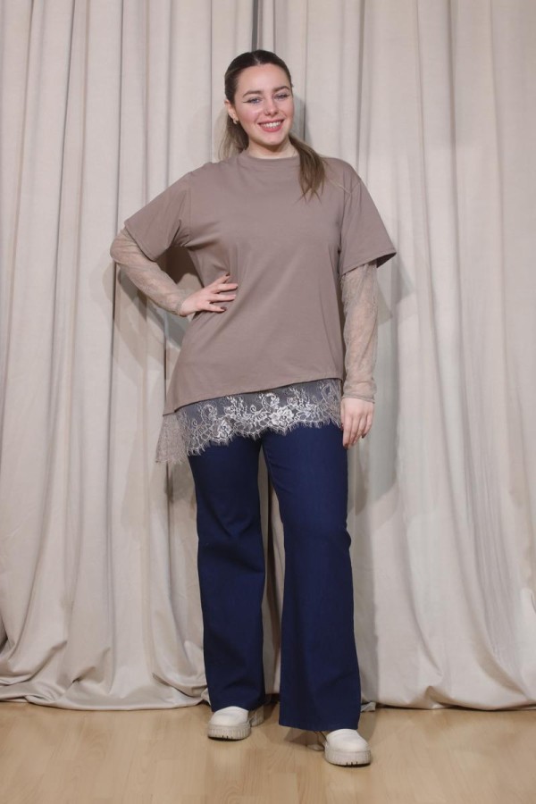 LACE TEE ΜΠΛΟΥΖΑ ΜΕ ΔΑΝΤΕΛΑ