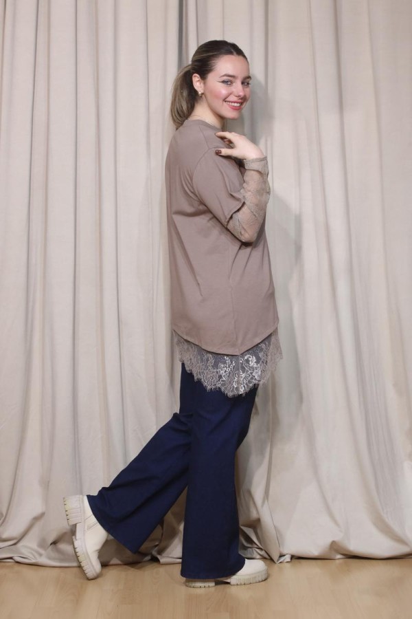 LACE TEE ΜΠΛΟΥΖΑ ΜΕ ΔΑΝΤΕΛΑ