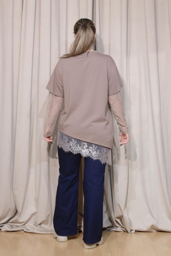 LACE TEE ΜΠΛΟΥΖΑ ΜΕ ΔΑΝΤΕΛΑ