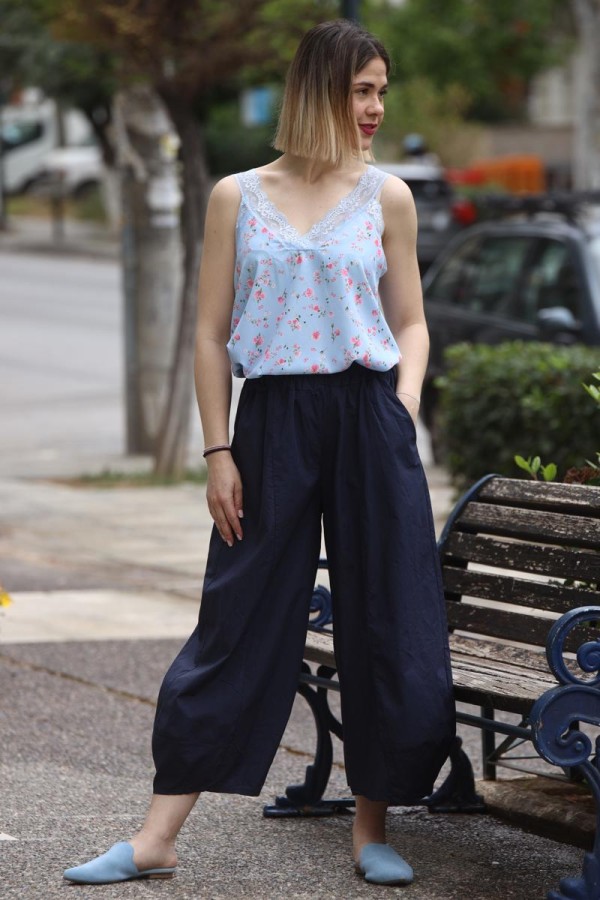 LINGERIE TOP FLORAL ΜΕ ΔΑΝΤΕΛΑ