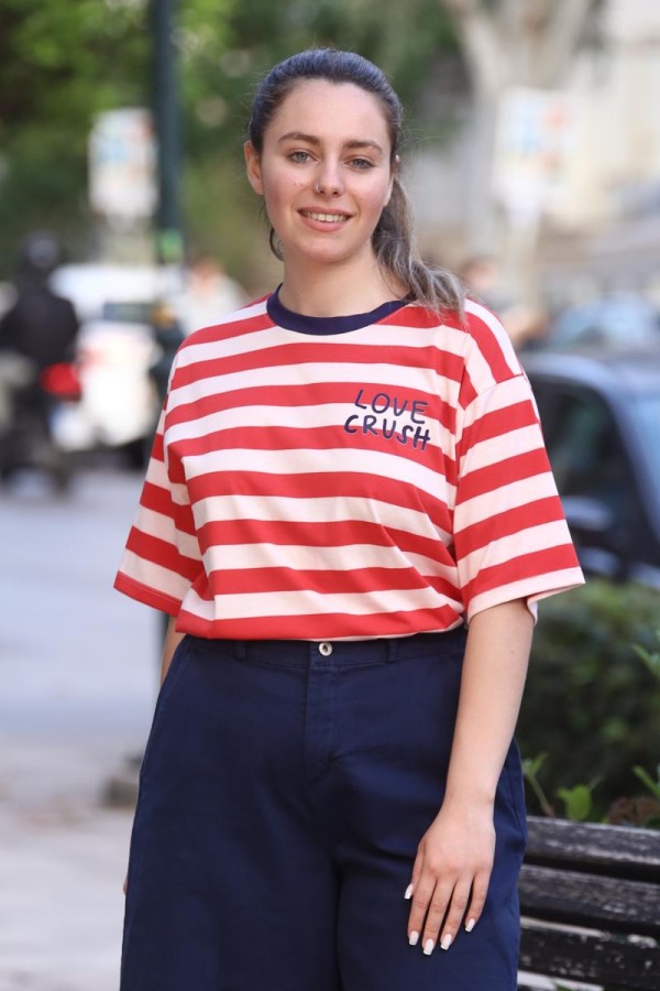 LOVE CRUSH STRIPED TEE