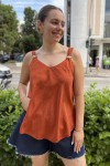 KAIA GOLDEN DETAIL ΑΜΑΝΙΚΟ ΤΟΠ