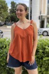 KAIA GOLDEN DETAIL ΑΜΑΝΙΚΟ ΤΟΠ