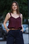 KAIA GOLDEN DETAIL ΑΜΑΝΙΚΟ ΤΟΠ