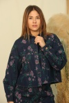 AURA ΤΖΙΝ JACKET ΜΕ ΦΛΟΡΑΛ ΚΕΝΤΗΜΑ