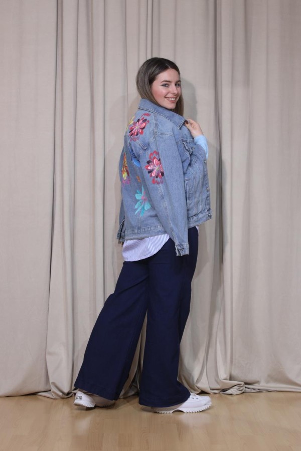 FLOWER POP JEAN JACKET