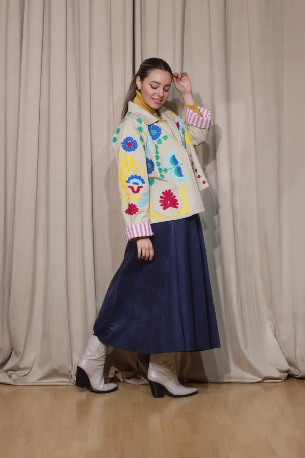FOLK POP JACKET ΜΕ ΚΕΝΤΗΜΑΤΑ