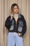 DENIM FUSION BOMBER JACKET