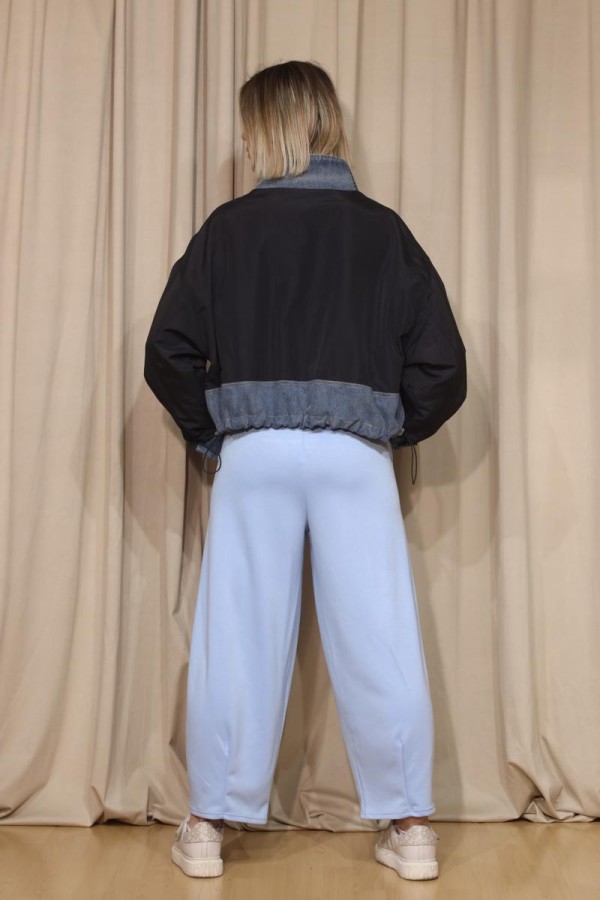 DENIM FUSION BOMBER JACKET