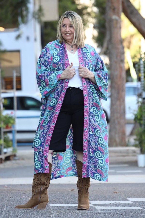PALMA MAXI SILK KIMONO