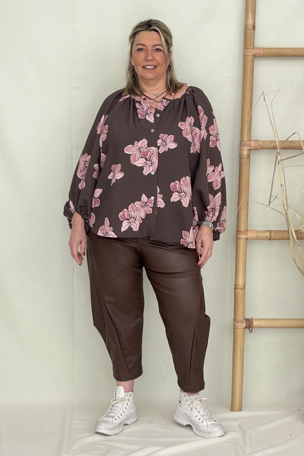 MILA BOTTLE ECO LEATHER PANTS