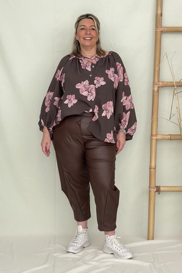 MILA BOTTLE ECO LEATHER PANTS