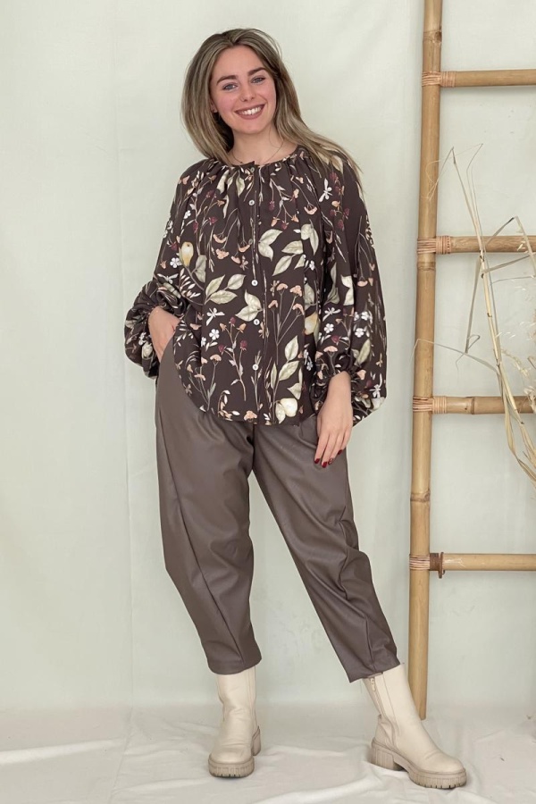 MILA BOTTLE ECO LEATHER PANTS