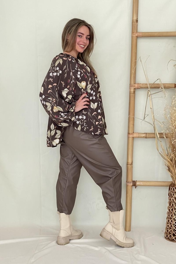 MILA BOTTLE ECO LEATHER PANTS