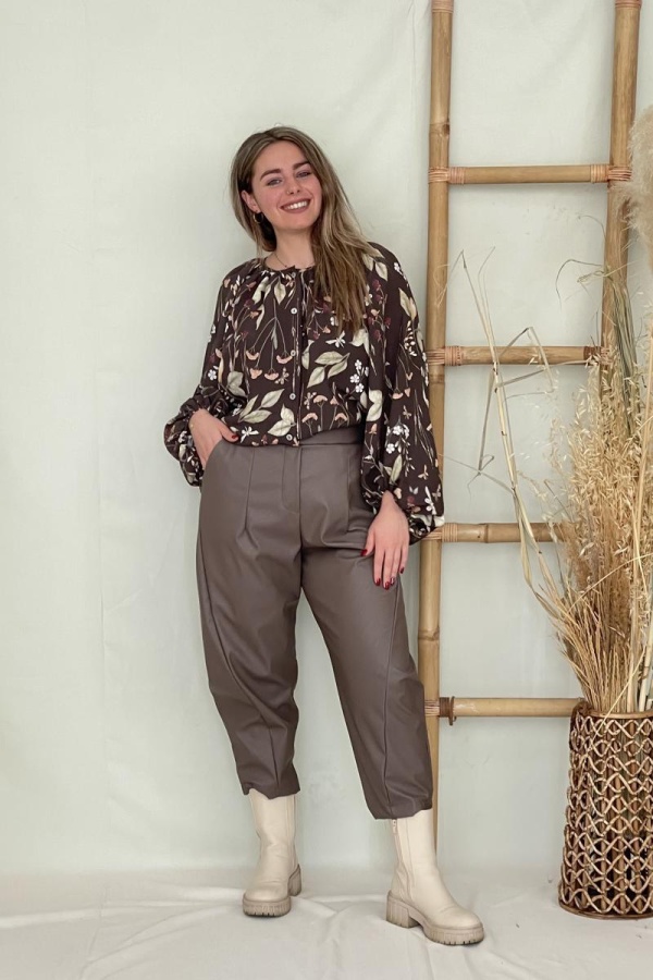 MILA BOTTLE ECO LEATHER PANTS