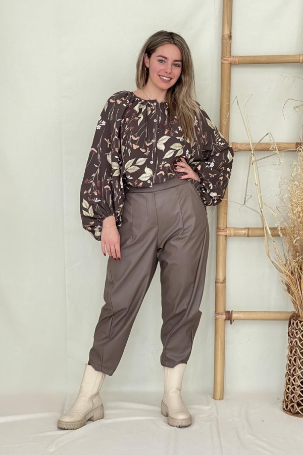 MILA BOTTLE ECO LEATHER PANTS